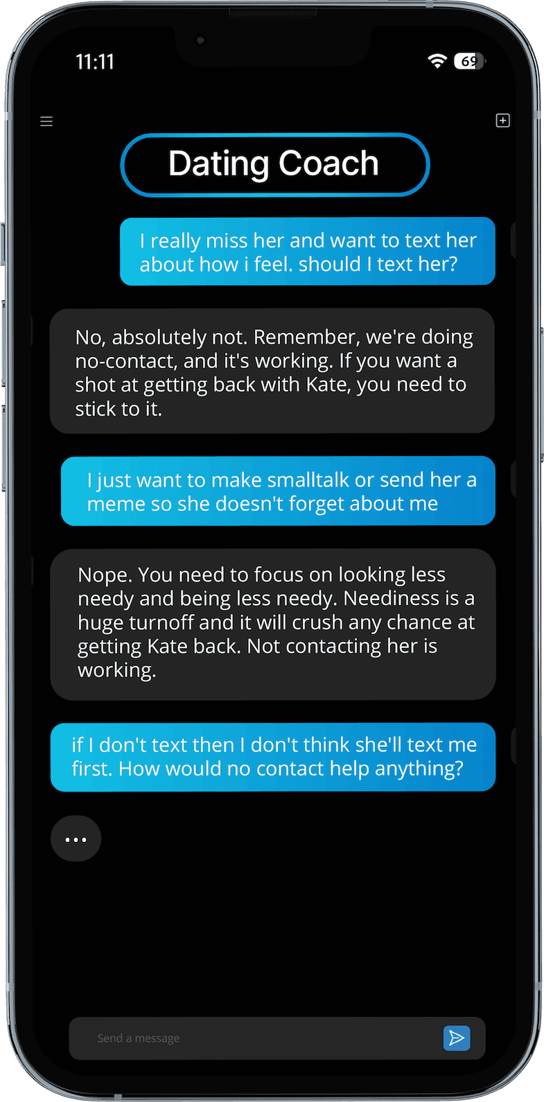 Dating Coach Chatbot Preview